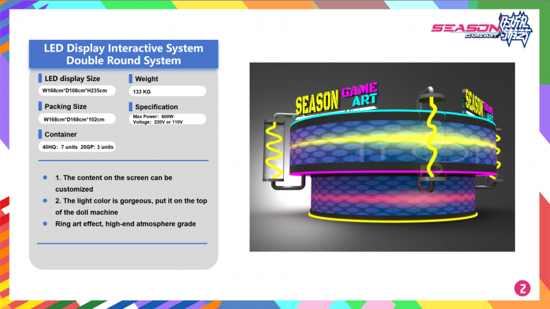 Lighting Inter@ctive System LED Display Interactive SystemDouble Round System - Season Amusement